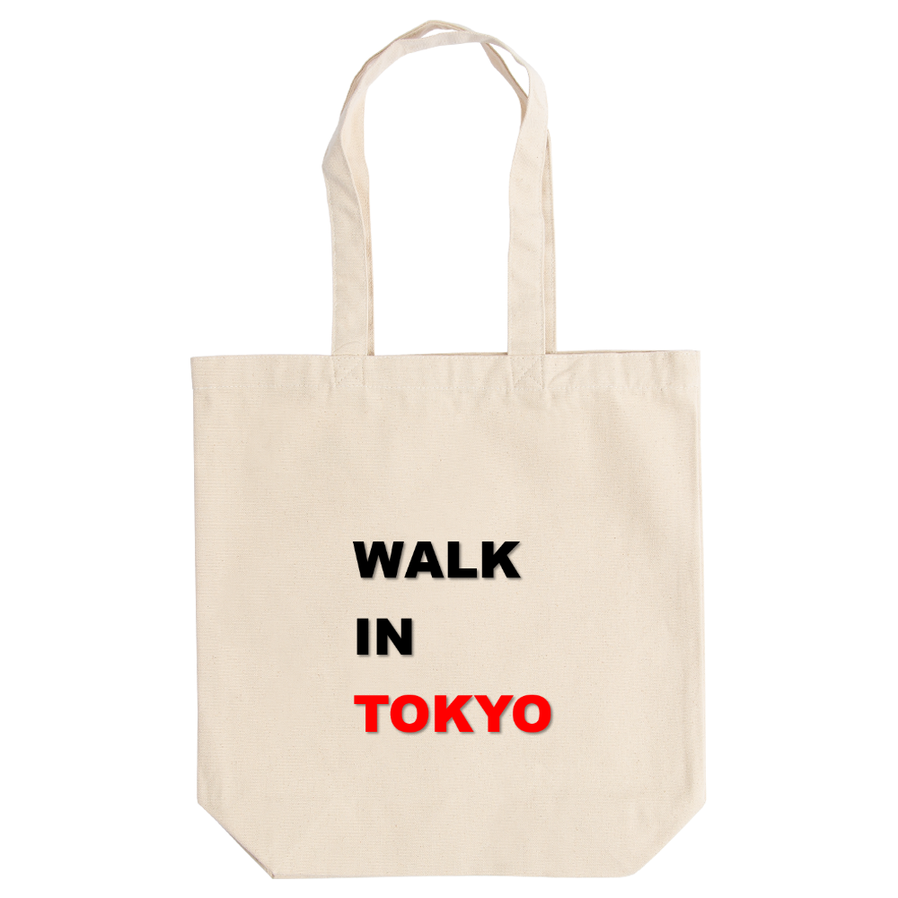 WALK IN TOKYO（ウォーク・イン・トウキョウ）定番トートバッグ（M）【白プリントあり】