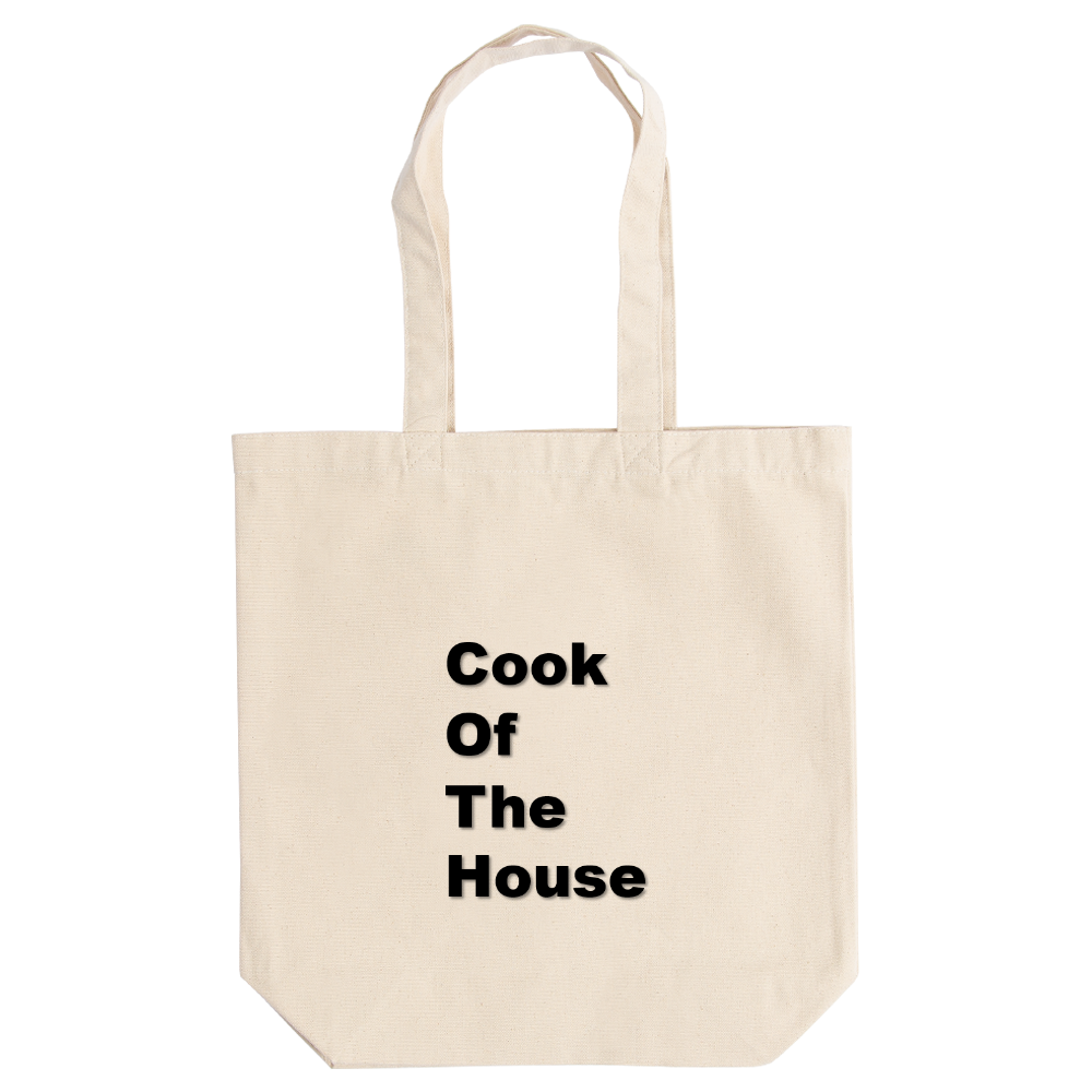 Cook Of The House(クック・オブ・ザ・ハウス) 定番トートバッグ(M)【白プリントあり】