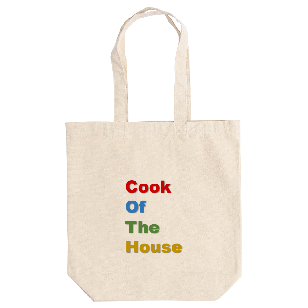 Cook Of The House（クック・オブ・ザ・ハウス）　定番トートバッグ（M）【白プリントあり】　No.2