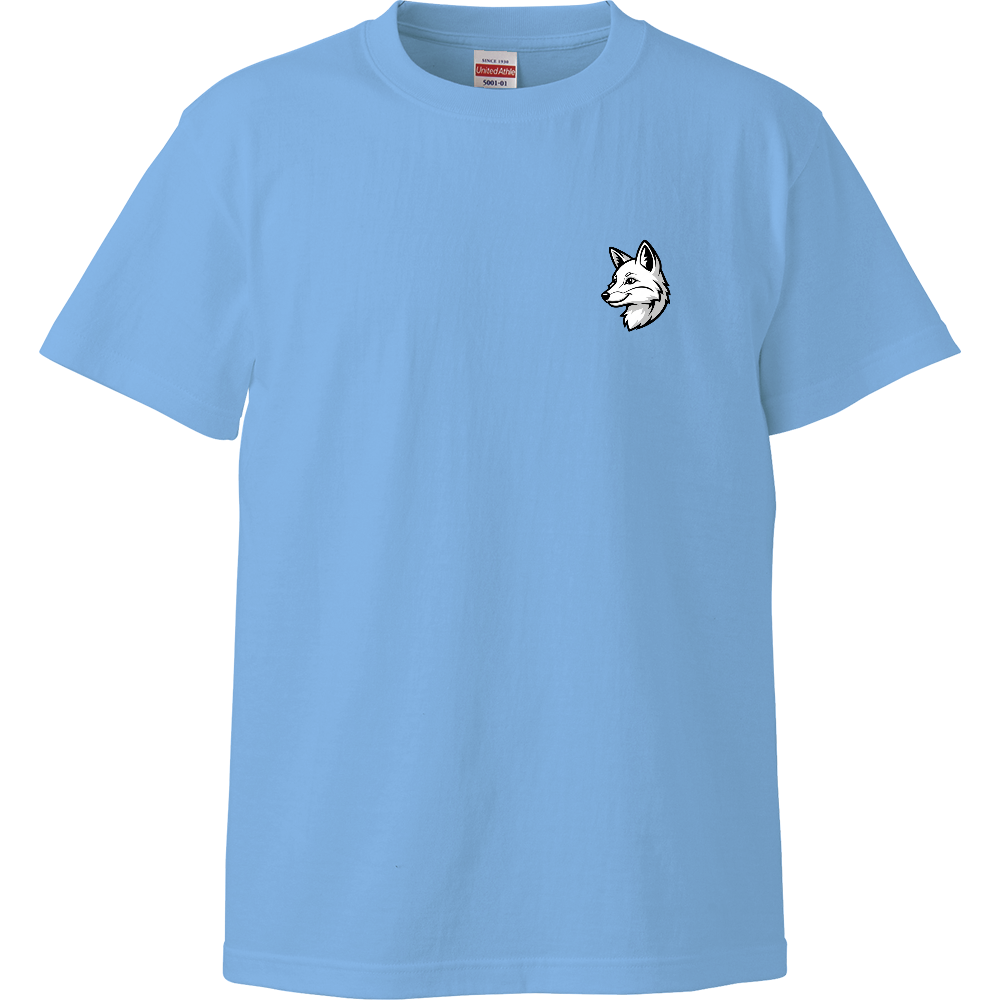 サーフボードキツネ - サックスブルーTシャツ Surfboard Fox - Sax Blue T-shirt