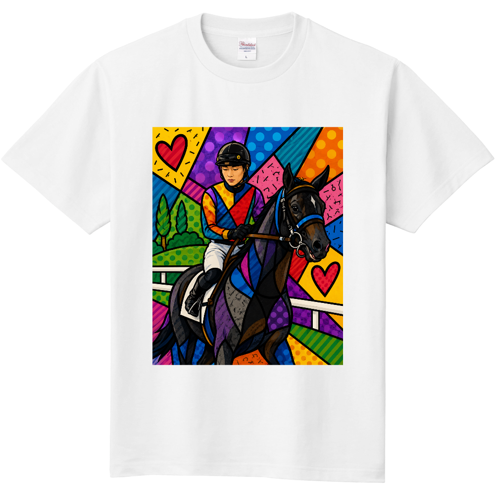 Colorful Thoroughbred - ポップアート競走馬 Tシャツ