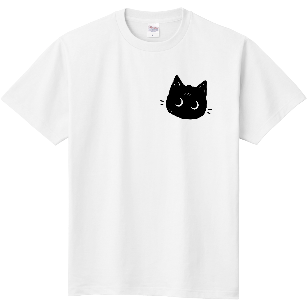 【両面】NYA 黒猫くん カレッジロゴ BK