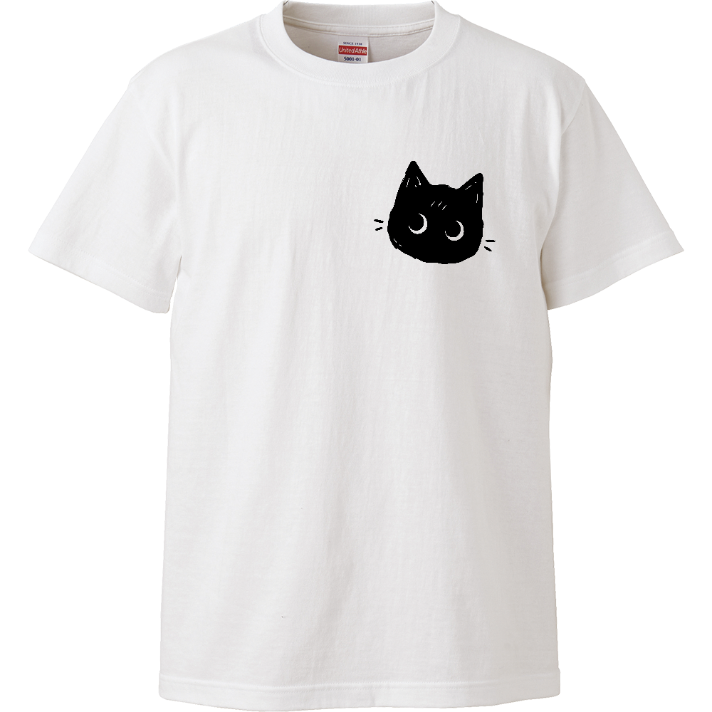 【両面】NYA 黒猫くん カレッジロゴ BK