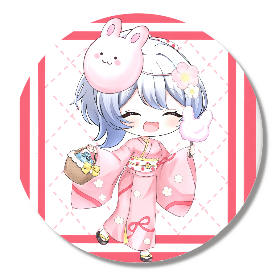 ミニキャラ浴衣B缶バッジ