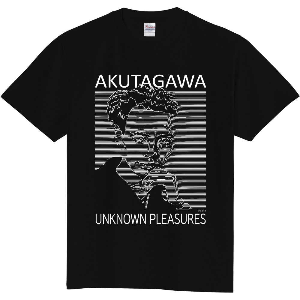 AKUTAGAWA "UNKNOWN PLEASURES" ラインアート 文学グラフィックTシャツ