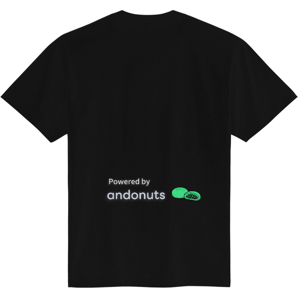パイナップルTシャツ<控えめアンドロイド・背面>