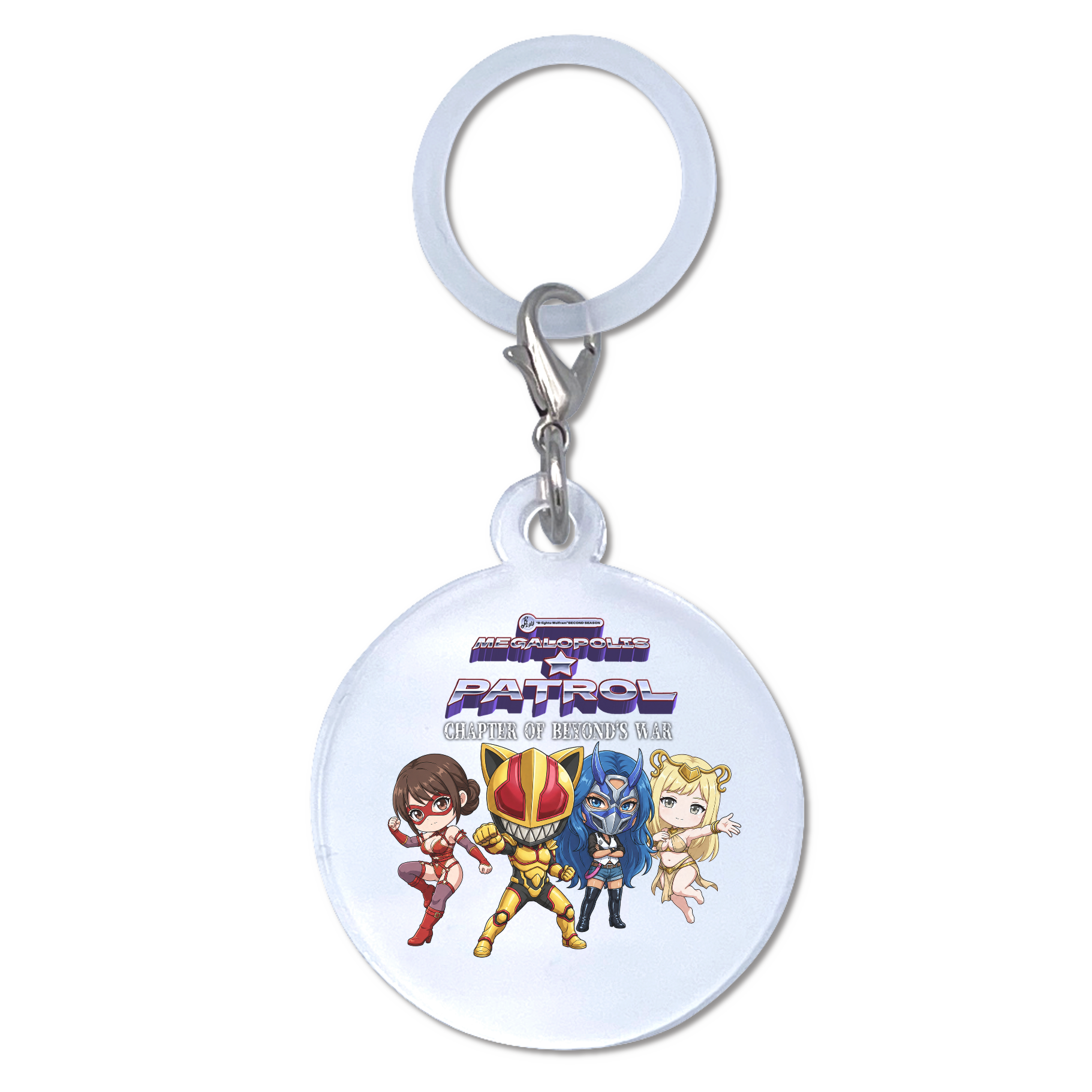 「B-Lights・メガロポリス★パトロール CHAPTER OF BEYOND'S WAR」アクリルアンブレラマーカー(丸型4cm) / ホワイト(B)