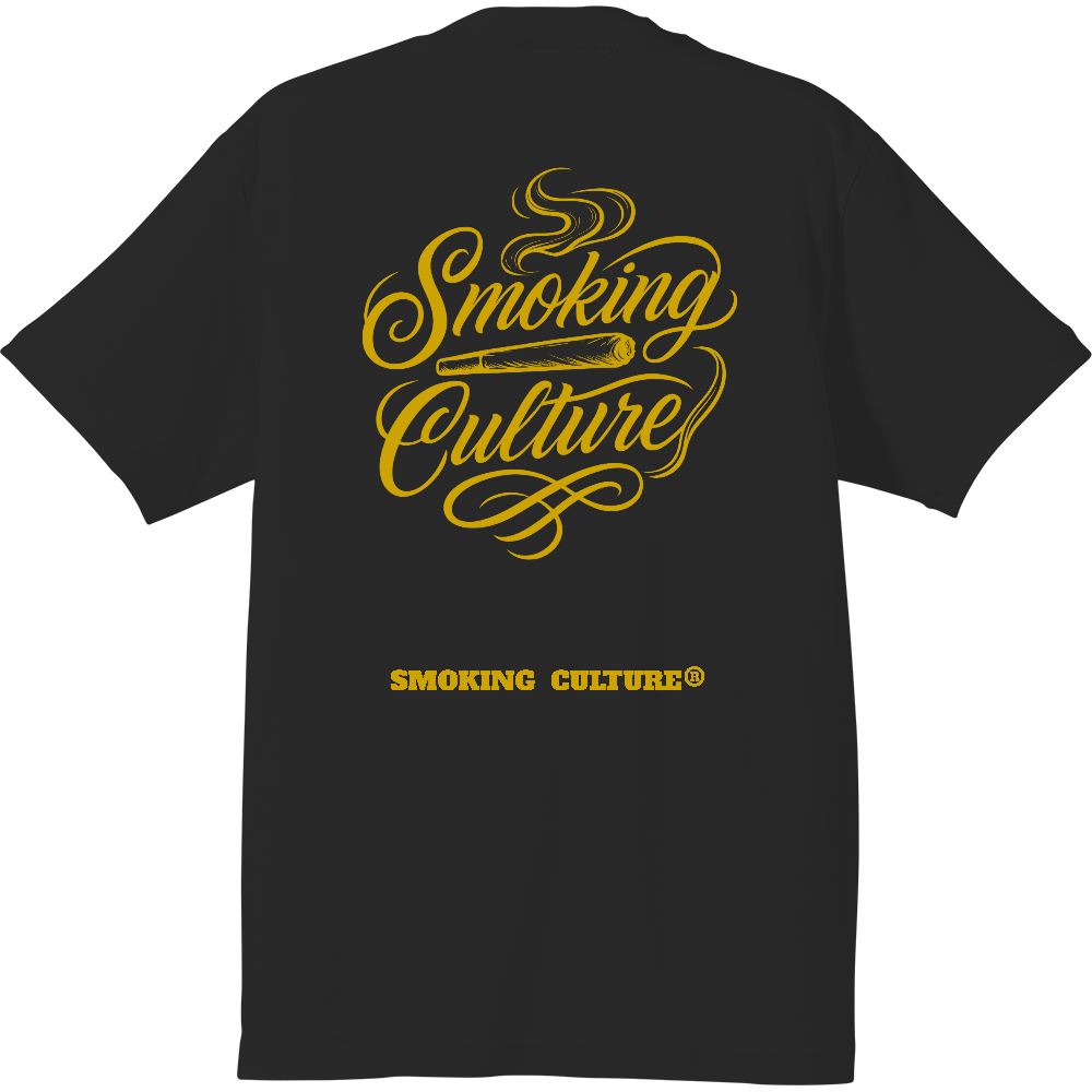 背面ジョイント スクリプト ハイクオリティTシャツ ブラック