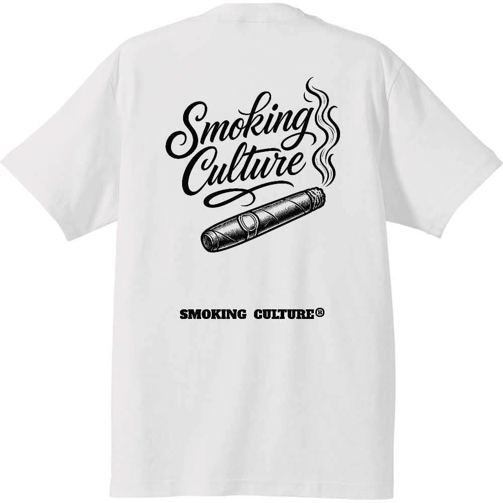 背面 葉巻 スクリプト ハイクオリティTシャツ