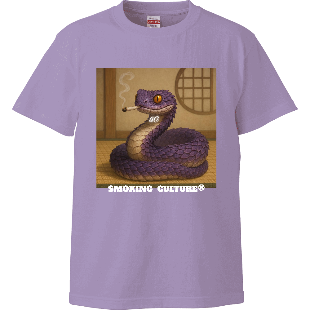 "ヘビ"ースモーカー ハイクオリティTシャツ ライトパープル