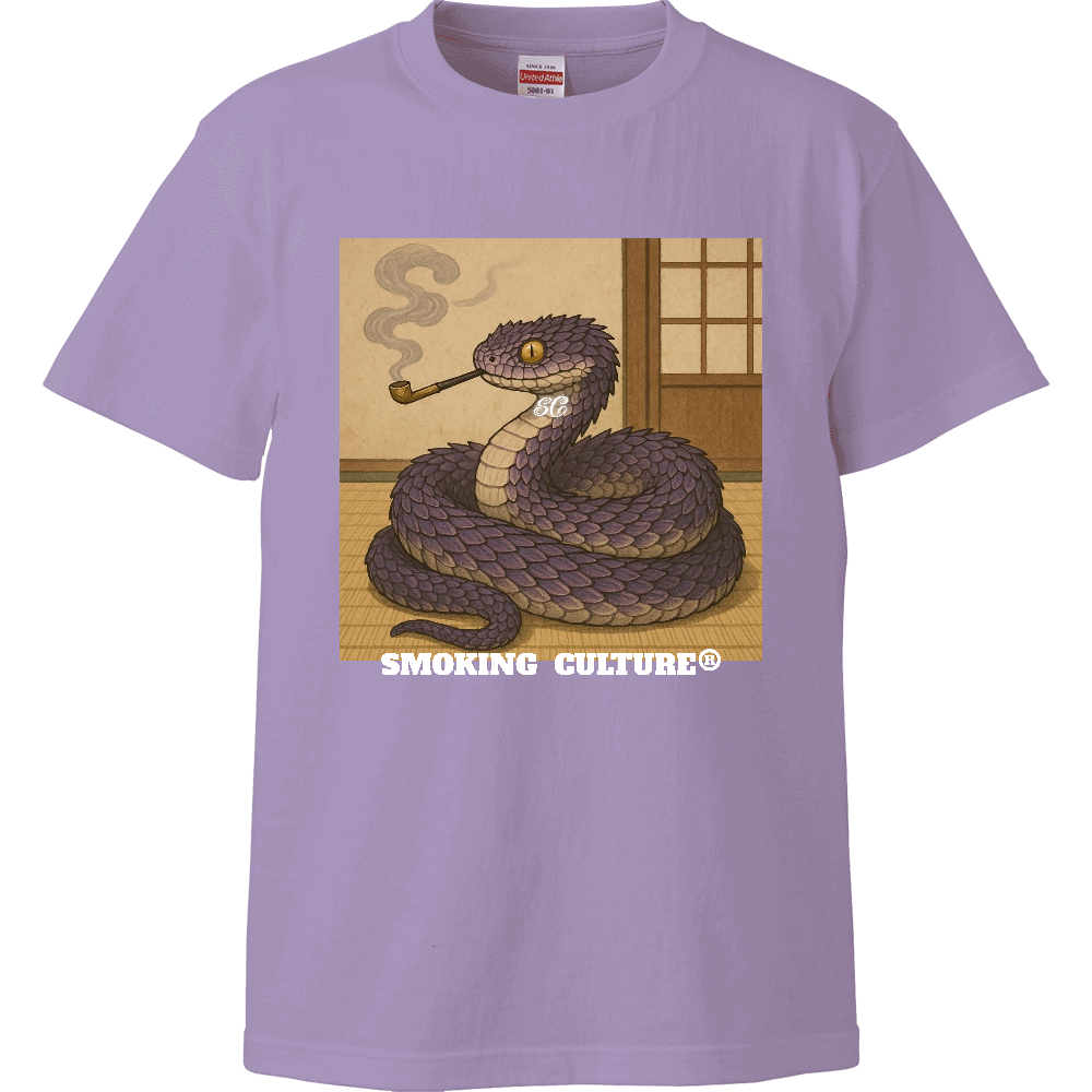 "ヘビ"ースモーカー ハイクオリティTシャツ ライトパープル