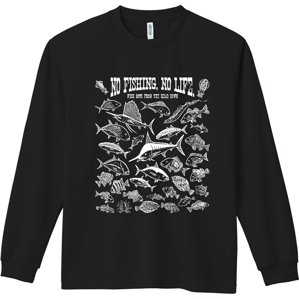 Saltwater fish_3W (ドライ長袖Tシャツ)