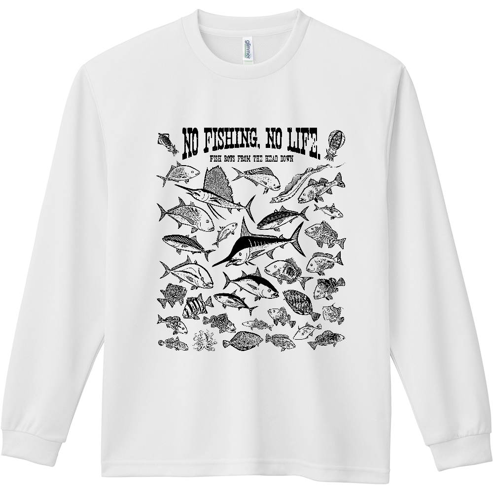 Saltwater fish_3K (ドライ長袖Ｔシャツ)