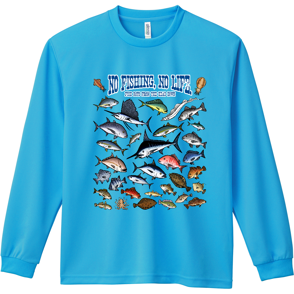 Saltwater fish_3C (ドライ長袖Ｔシャツ)