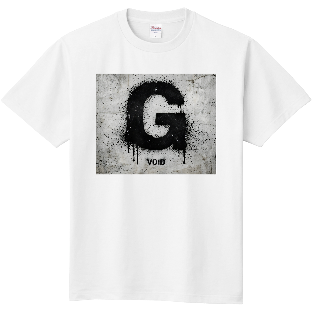 VOID ヴォイド グランジGロゴ 3Dスプレードリップ スクエアグラフィックTシャツ
