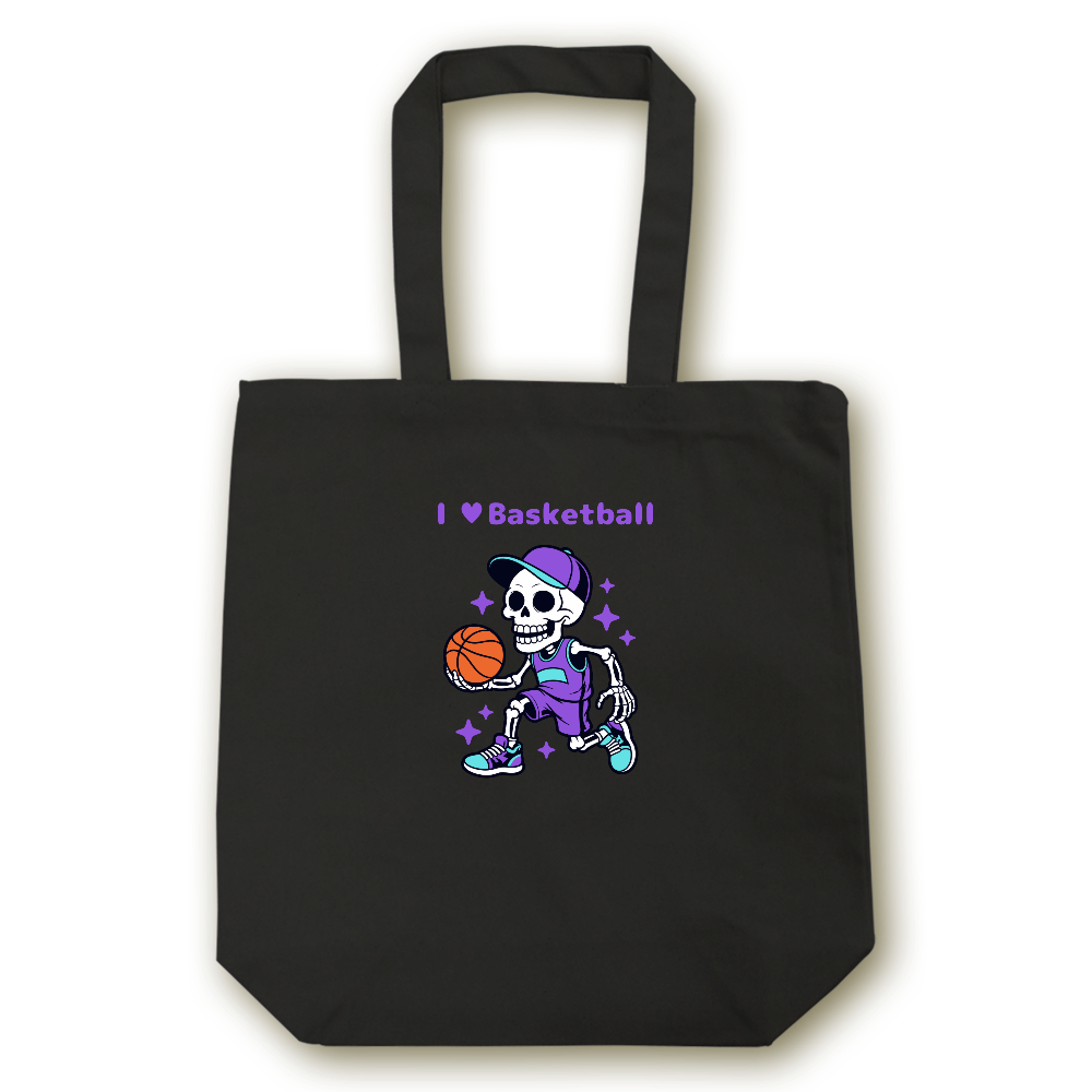 トートバッグ〜Basketball黒✕紫〜