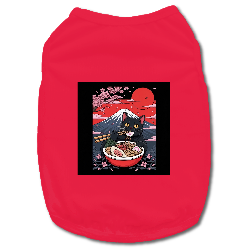 黒猫ラーメン浮世絵ドッグウェア