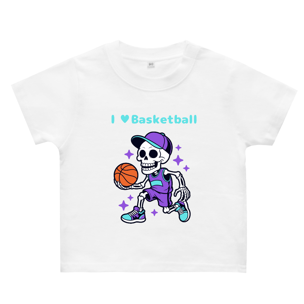 Ｔシャツ〜バスケドクロ白〜