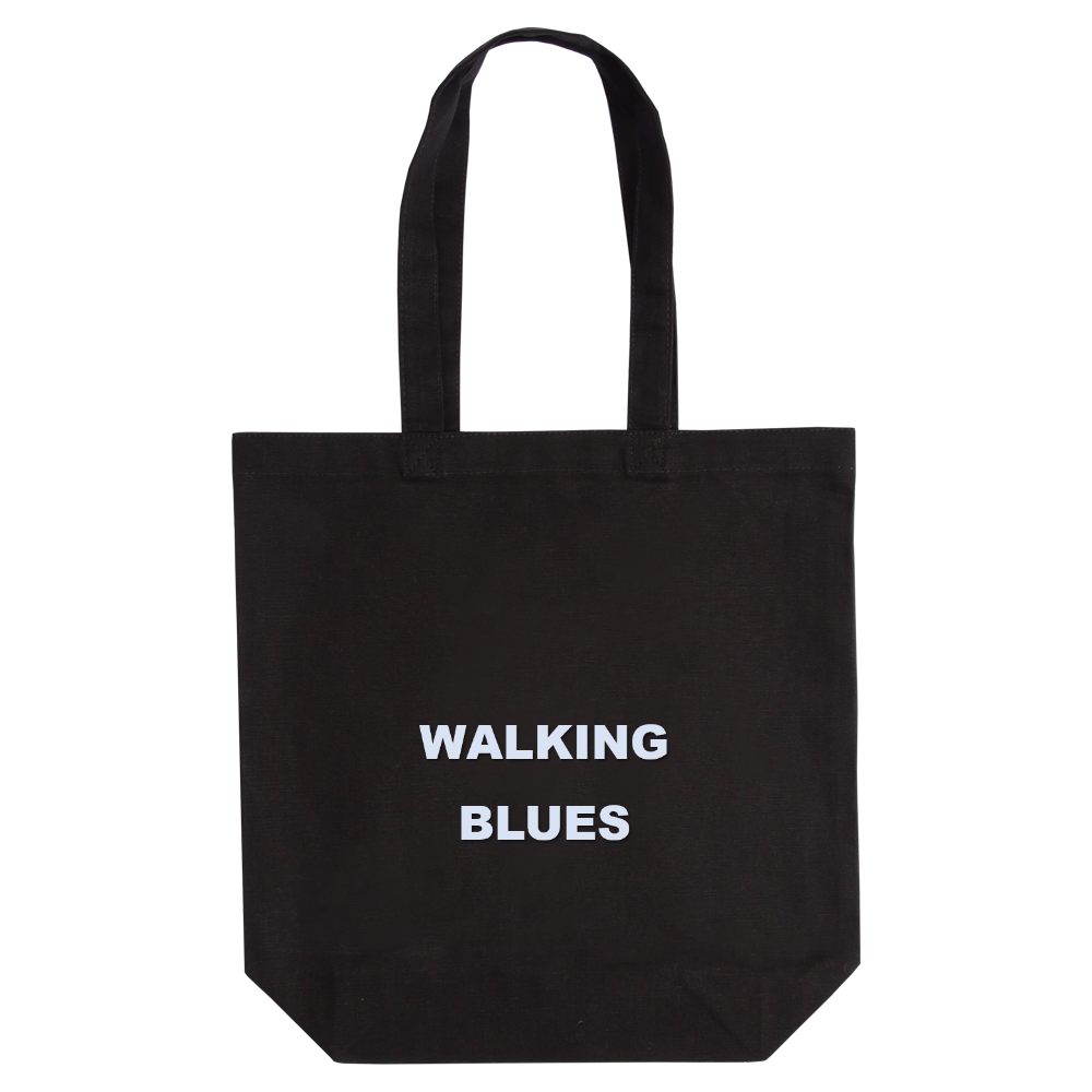 WALKING BLUES （ウォーキング・ブルース）　定番トートバッグ（M）【白プリントあり】No.2