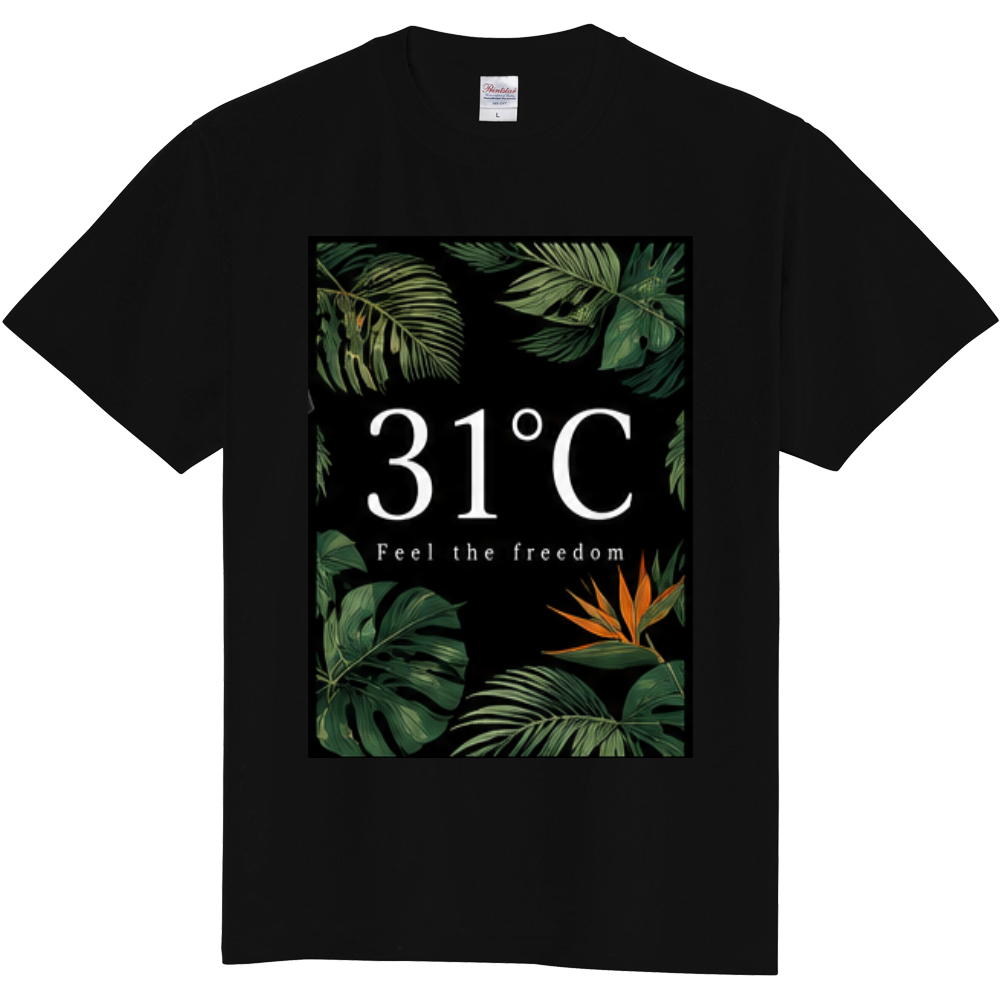 31℃ ブラック フロントプリント