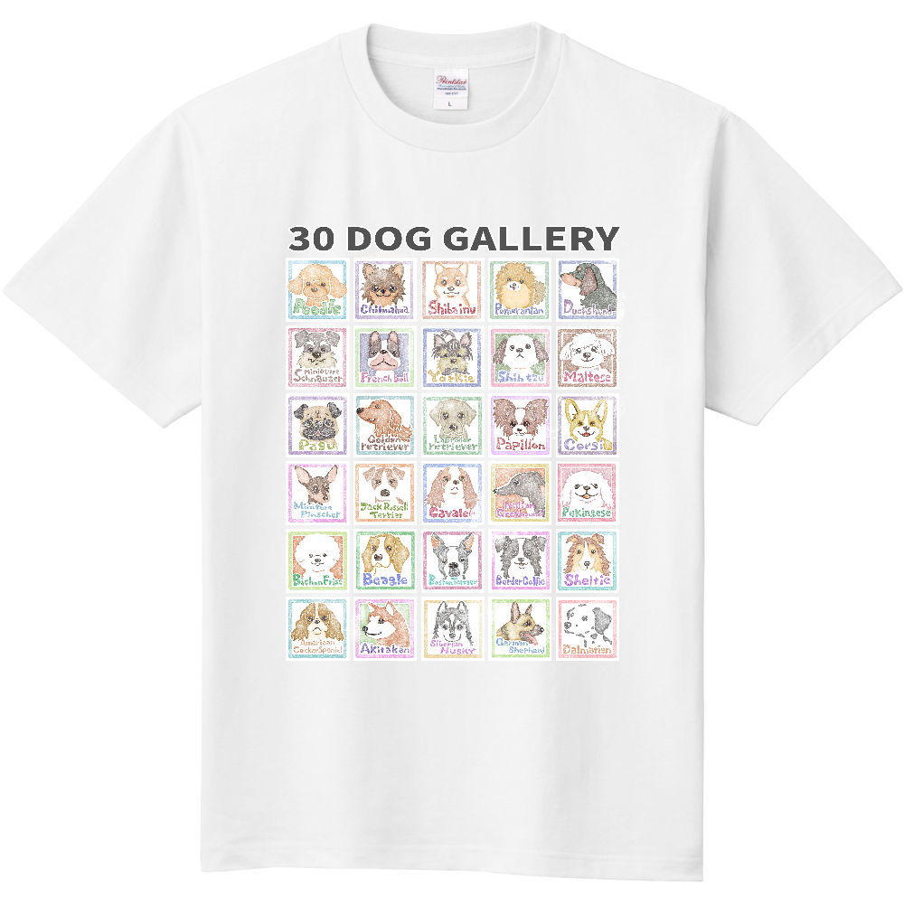 【30 DOG GALLERY】犬種別イラストポスター｜愛犬が見つかる可愛いデザイン雑貨