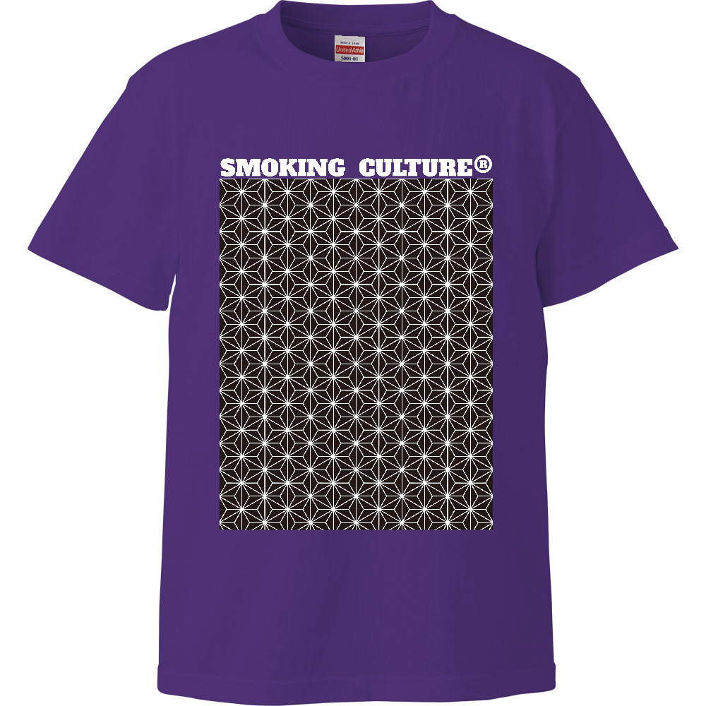 麻柄 ハイクオリティTシャツ バイオレットパープル