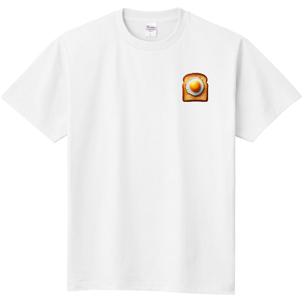SUNNY SIDE UP 目玉焼きトースト 3Dポップレタリング バックプリントTシャツ