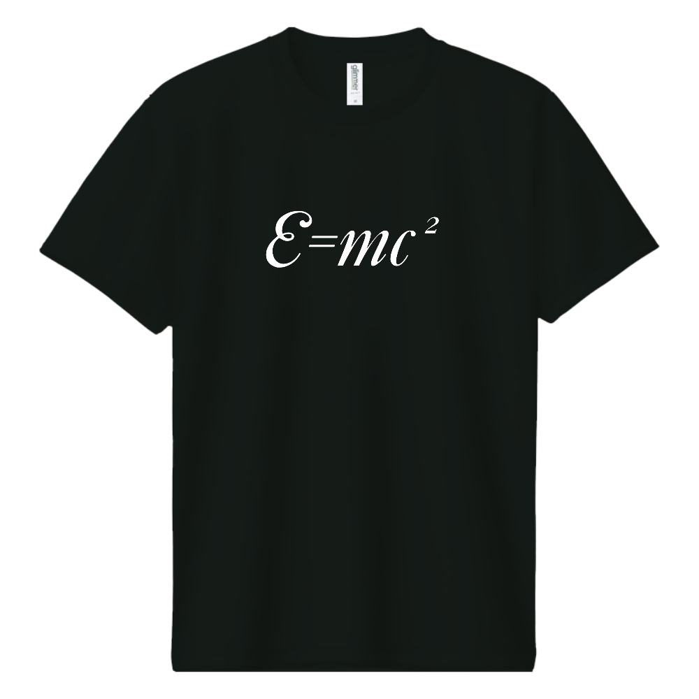 E=mc2　ドライT質量とエネルギーの等価性を示す数式