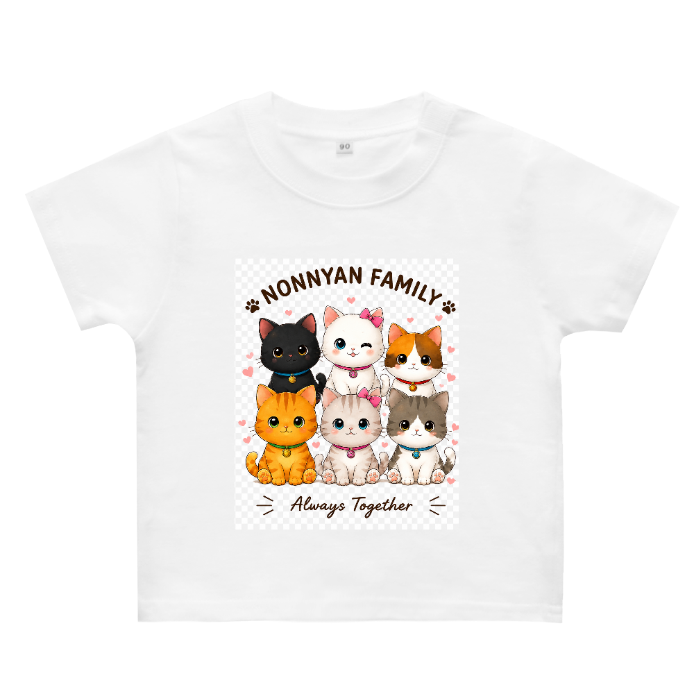 のんにゃんファミリー キッズTシャツ