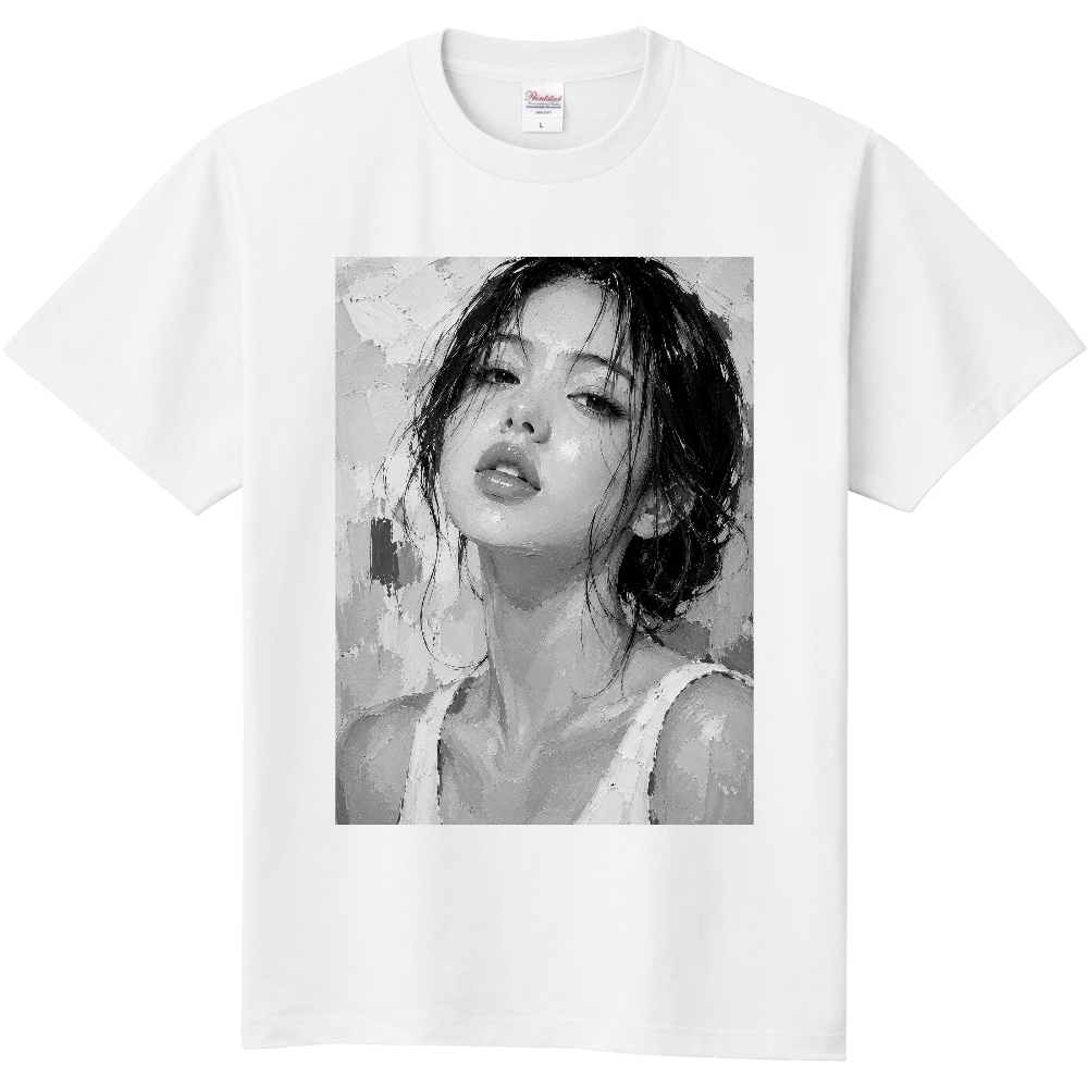 モノクロペイントアート「Lips」