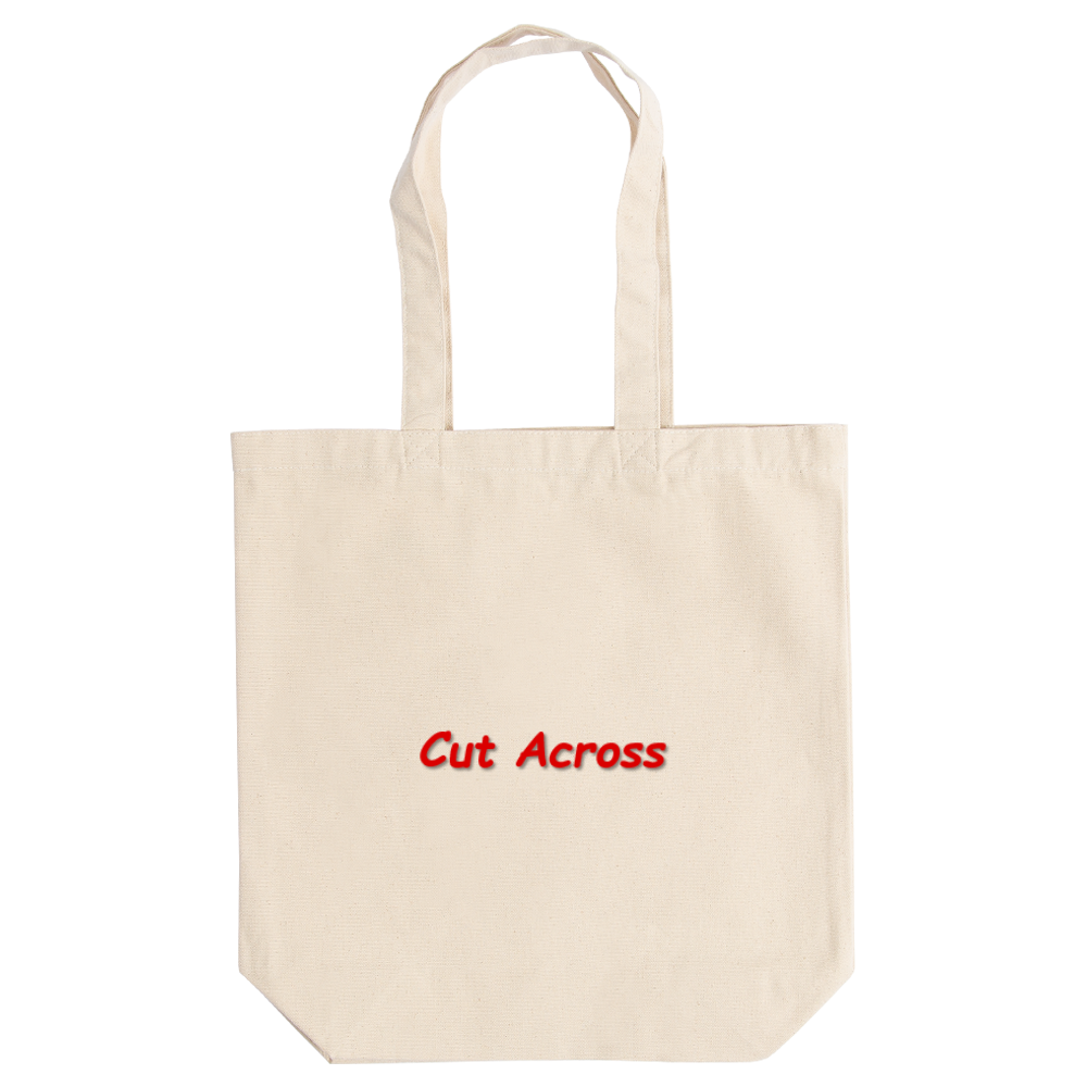 Cut Across（カット・アクロス）定番トートバッグ（M）【白プリントあり】