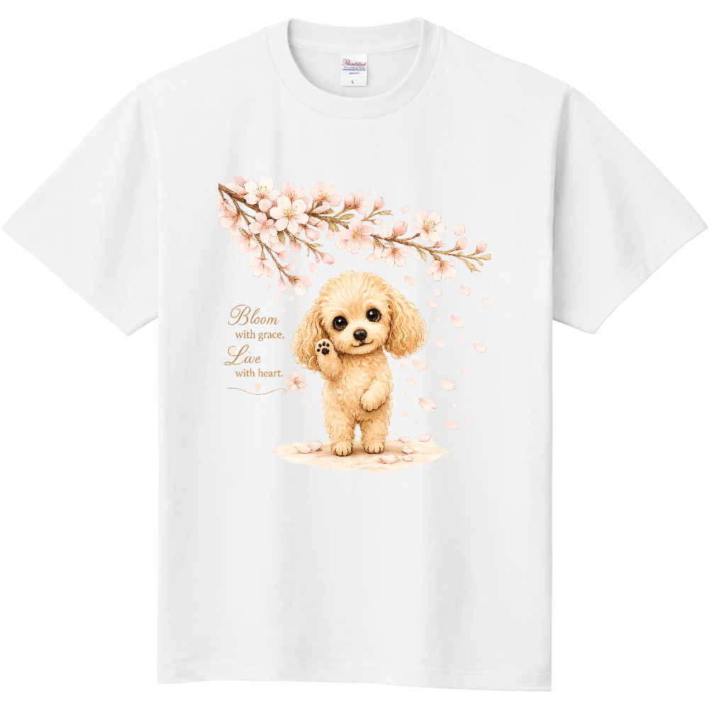 Cherry Blossom Poodle T-Shirt