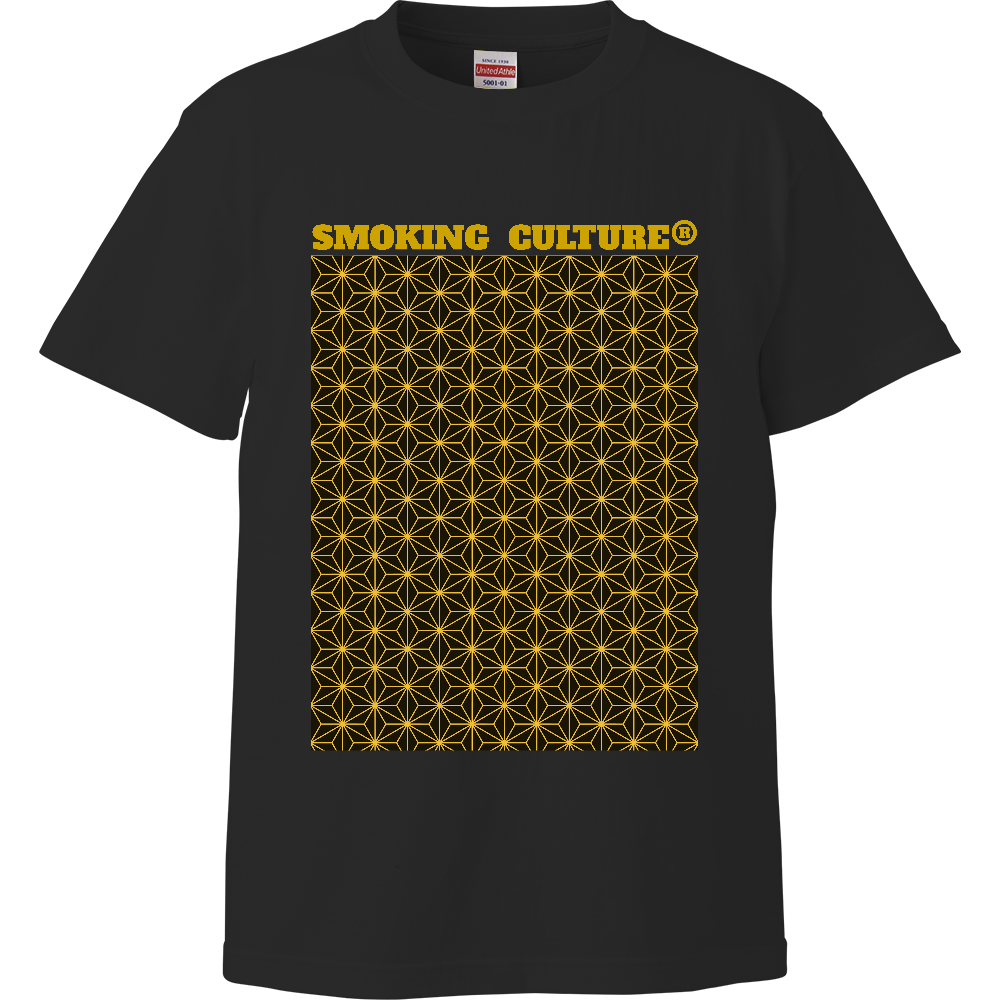 麻柄 ハイクオリティTシャツ ブラック