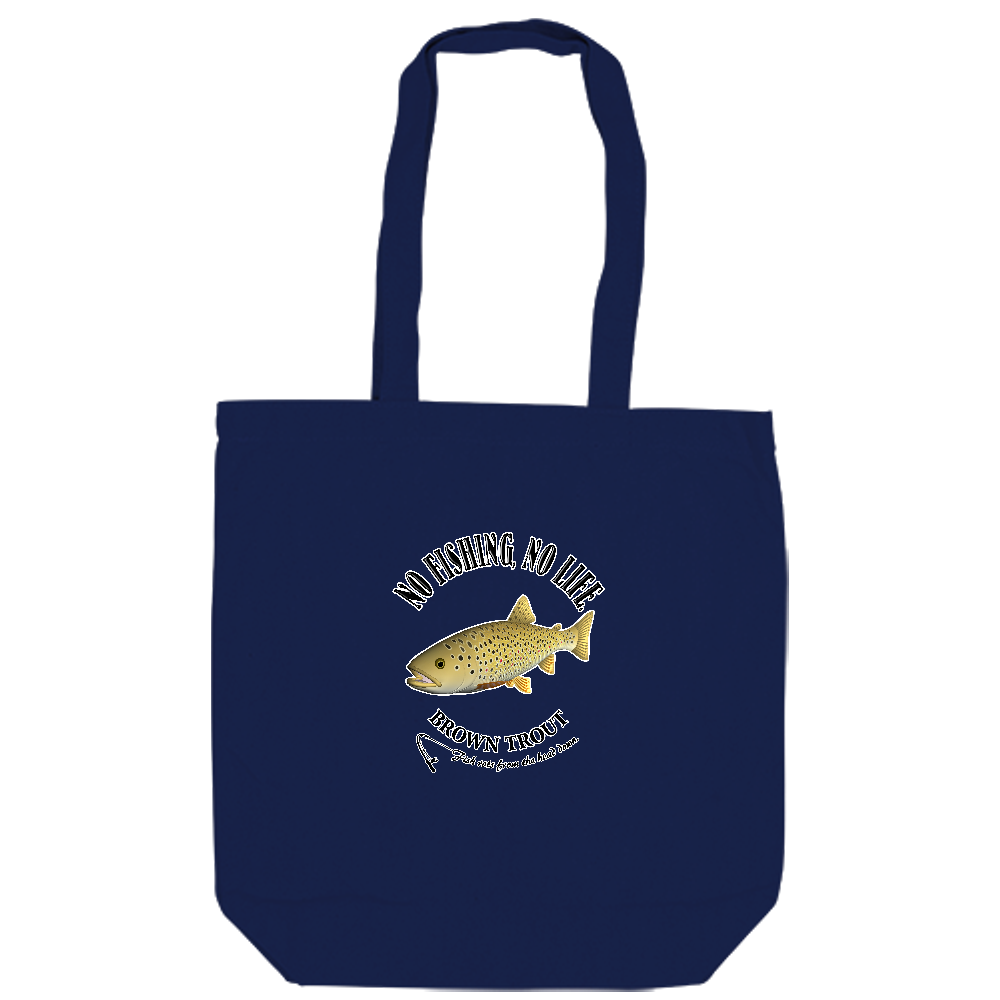 BROWN TROUT_10CW (キャンバスデイリートート（M)【白プリント有】)