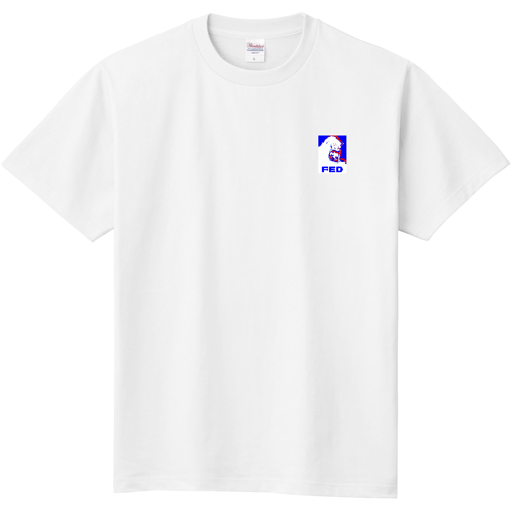 FED WHITE GORILLA BLUE BACK T SHIRTS