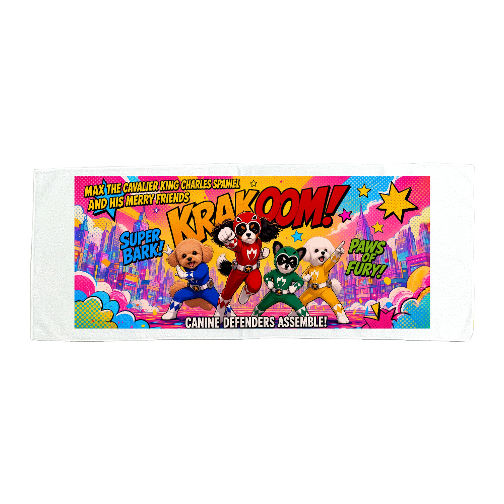 マックス・ザ・キャバリア&メリーフレンズ「KRAKOOM! キャニイン・ディフェンダーズ」スーパータオル