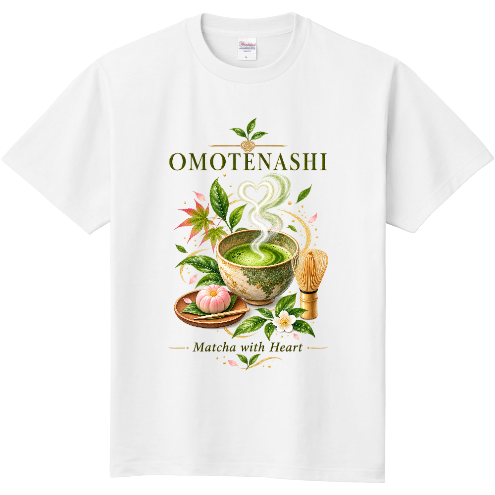 OMOTENASHI – Matcha with Heart｜抹茶とおもてなし 和モダンTシャツ