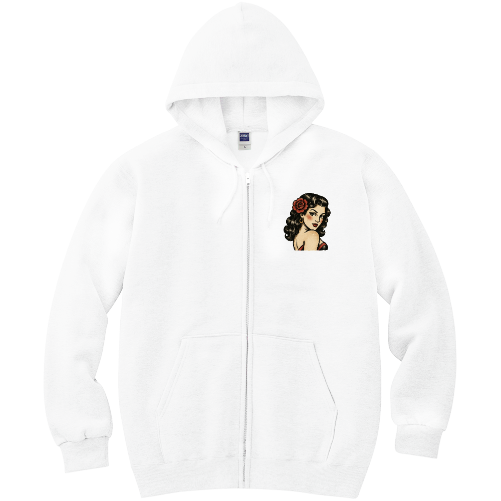 Lady with Kamon Hoodies
