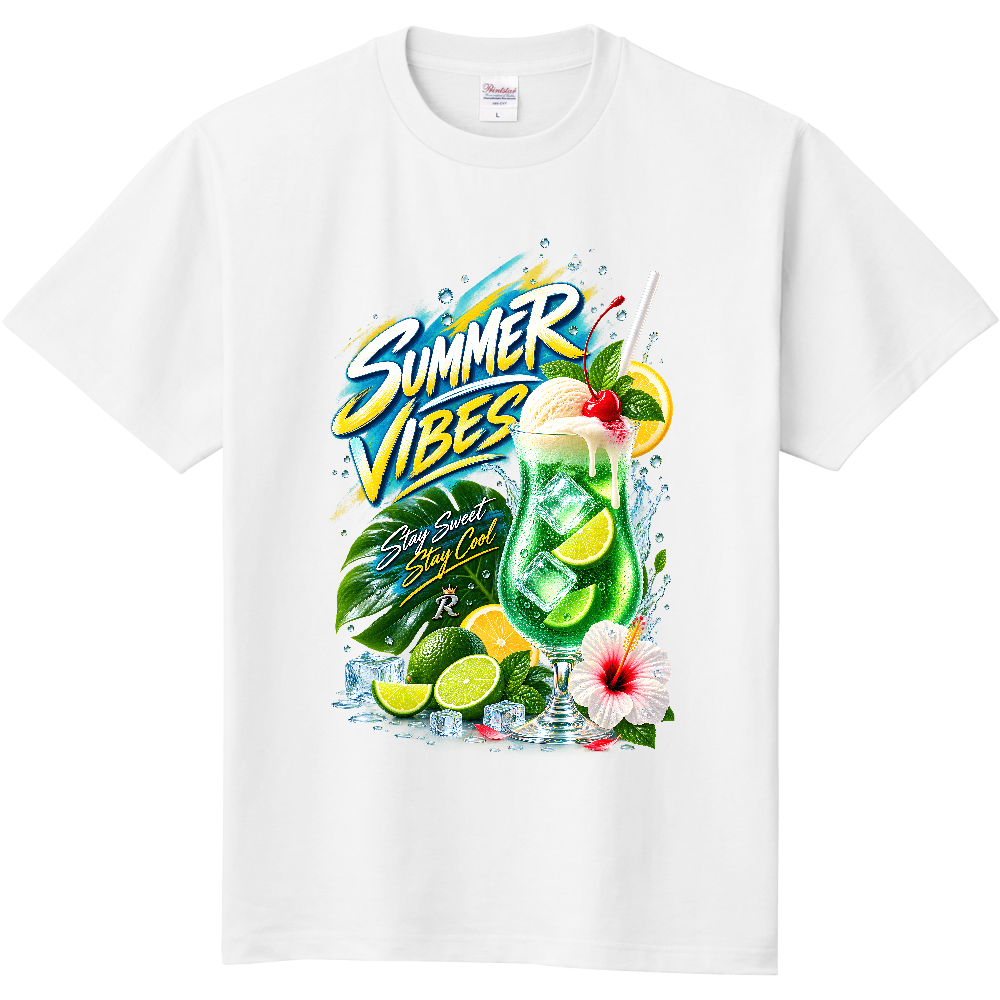 SUMMER VIBES クリームソーダ グラフィックTシャツ
