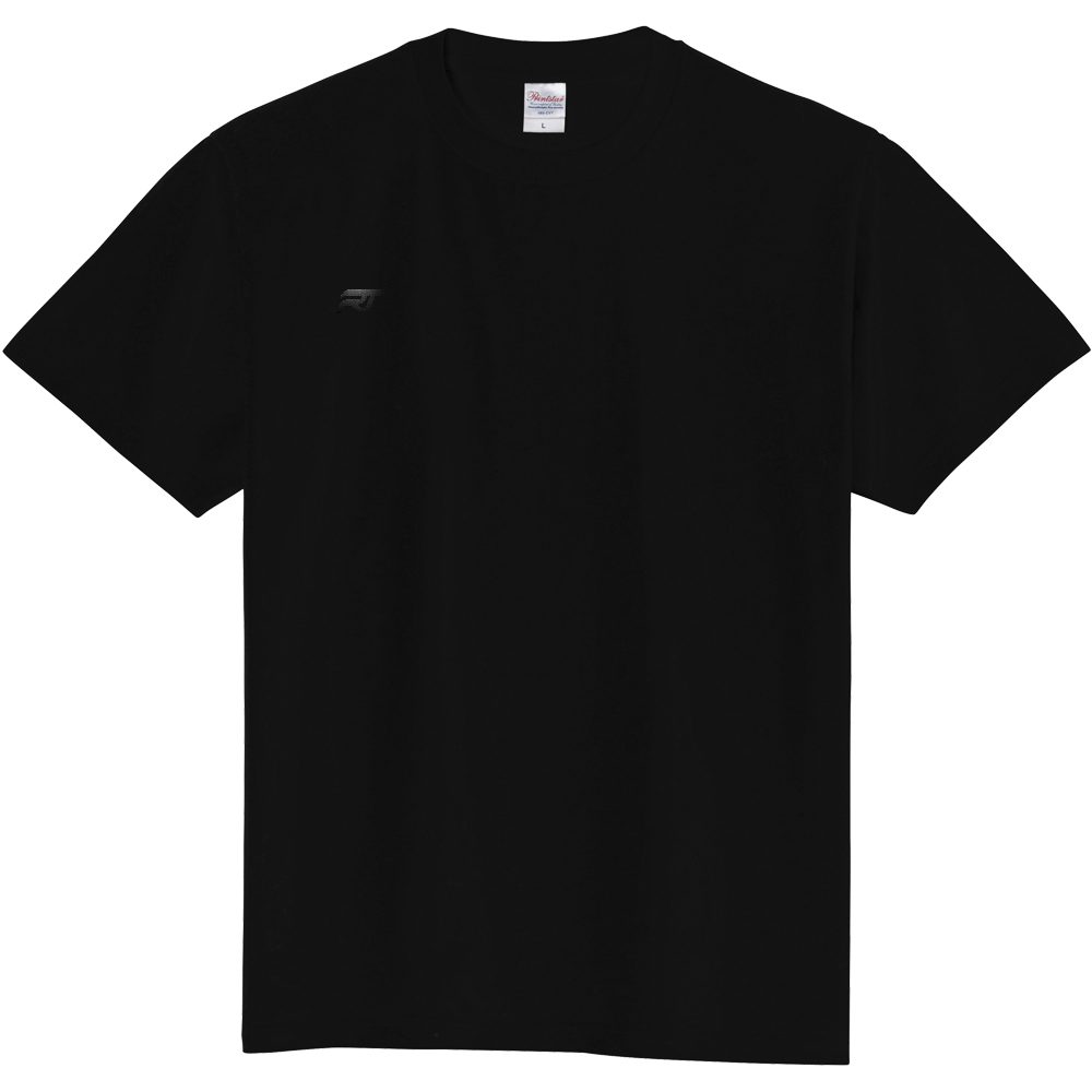 TSUKIKAZE RTロゴ Tシャツ Black × Black
