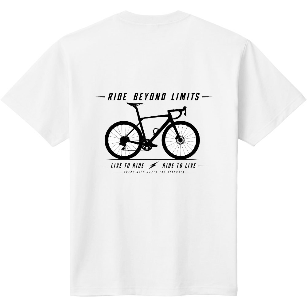 【オリジナルデザイン】自転車柄プリントTシャツ066 定番Tシャツ 背面プリント