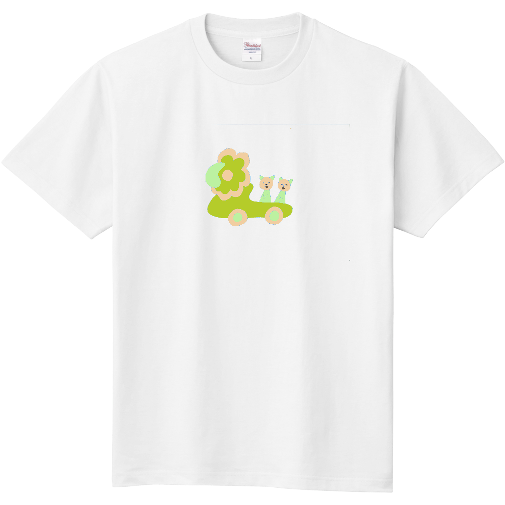 車オンザ猫Tシャツ