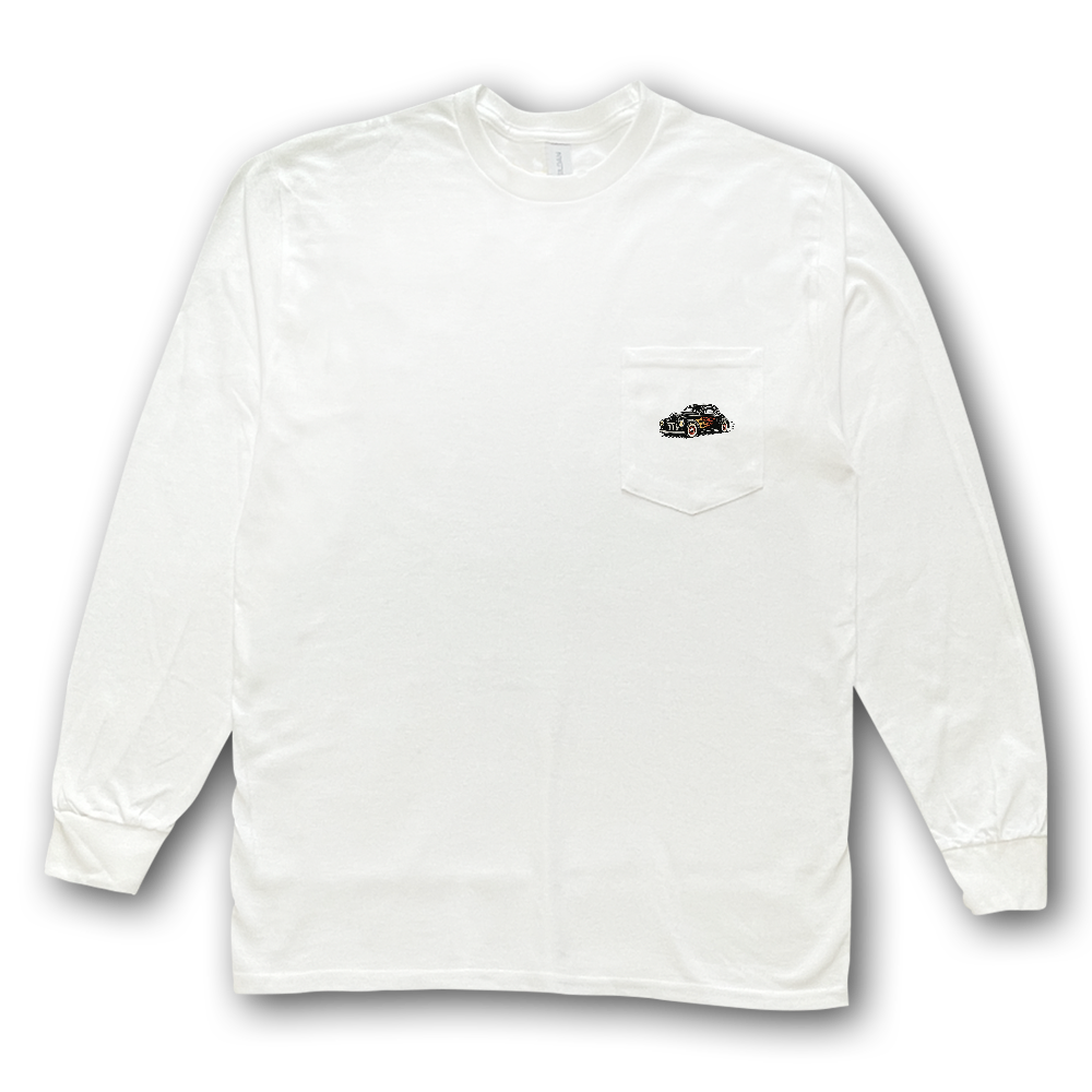 OLD SCHOOL CAR POCKET LS TEE