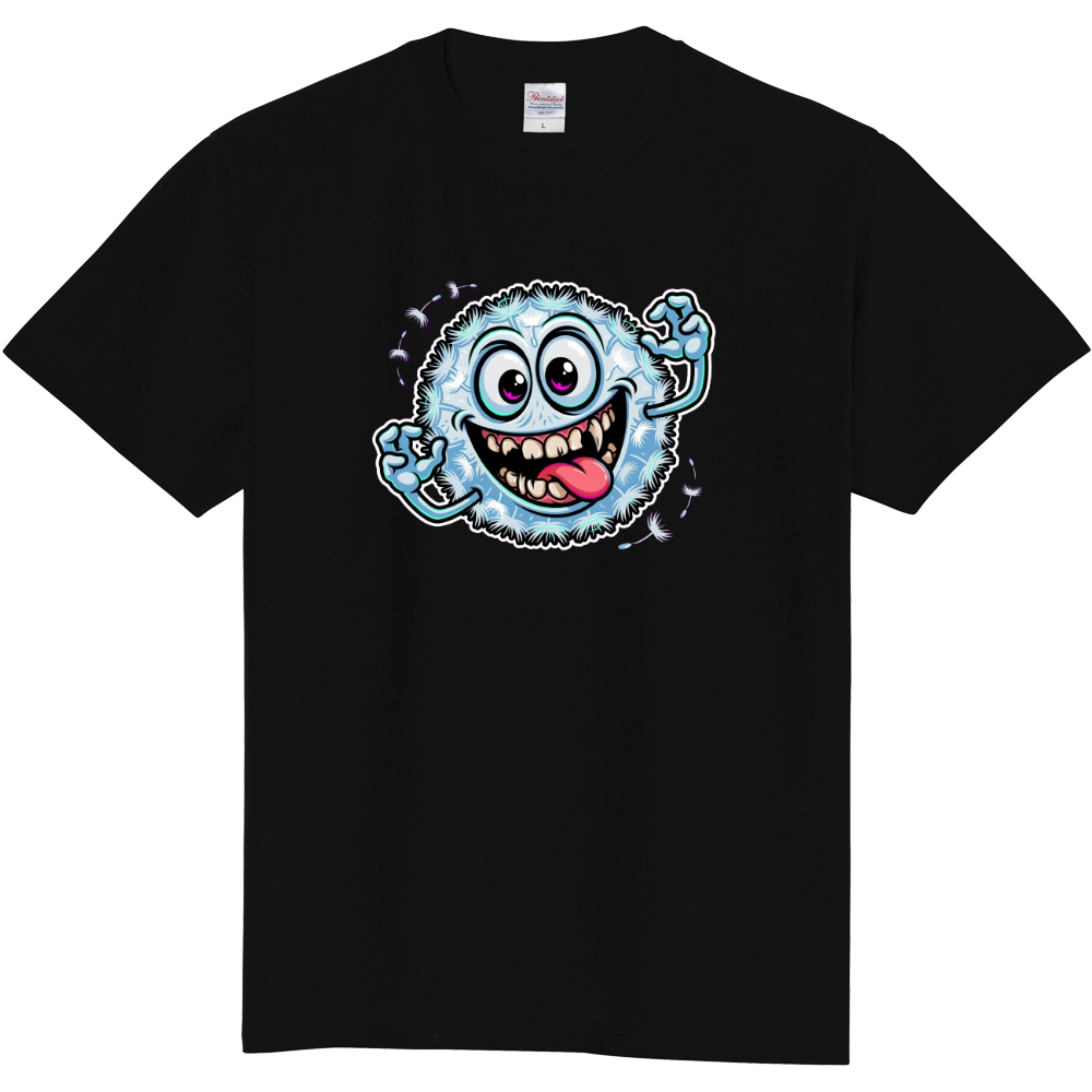 Crazy Dandelion Monster - Fluffy Streetwear Graphic T-Shirt