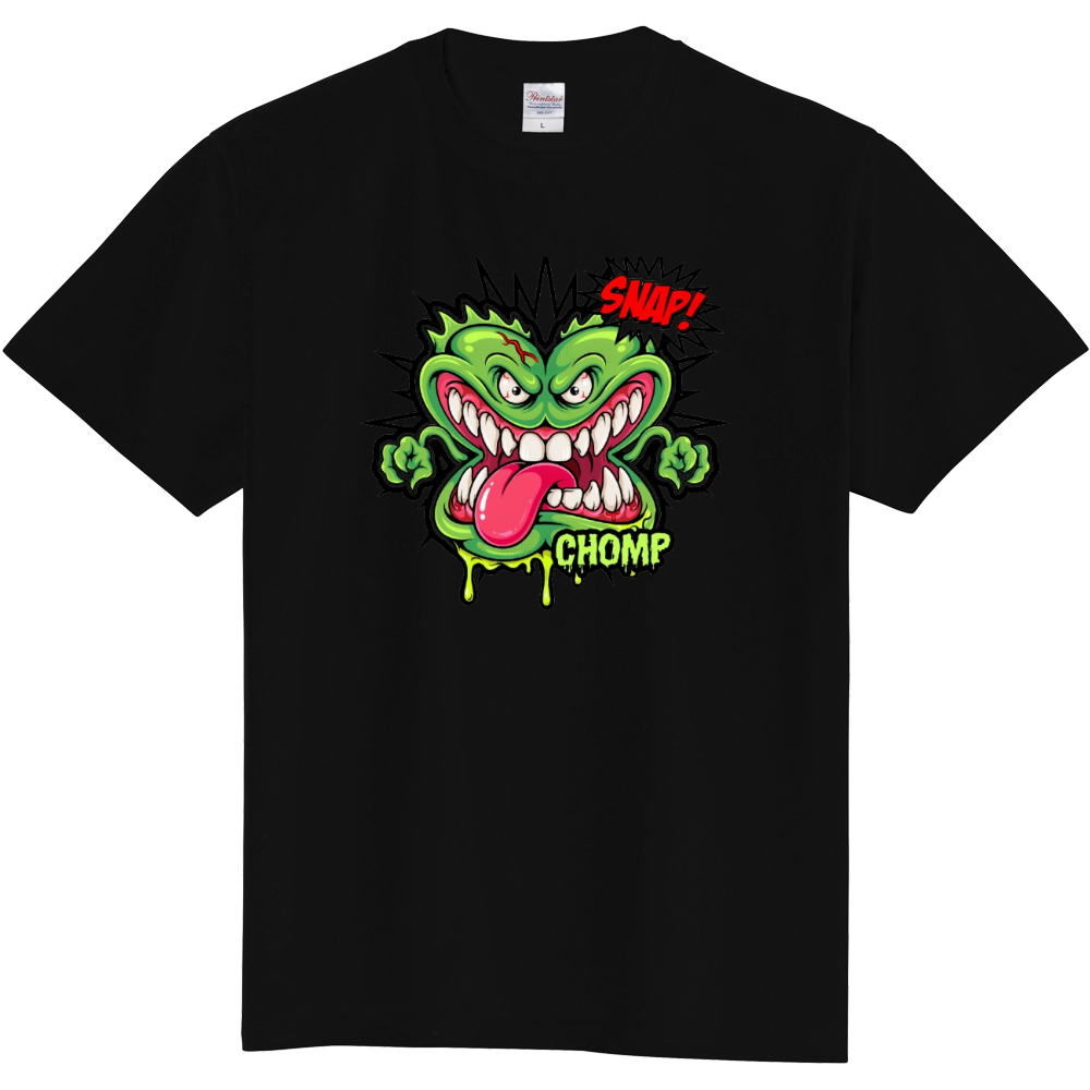 Snap & Chomp Venus Flytrap Monster - Comic Streetwear Graphic T-Shirt