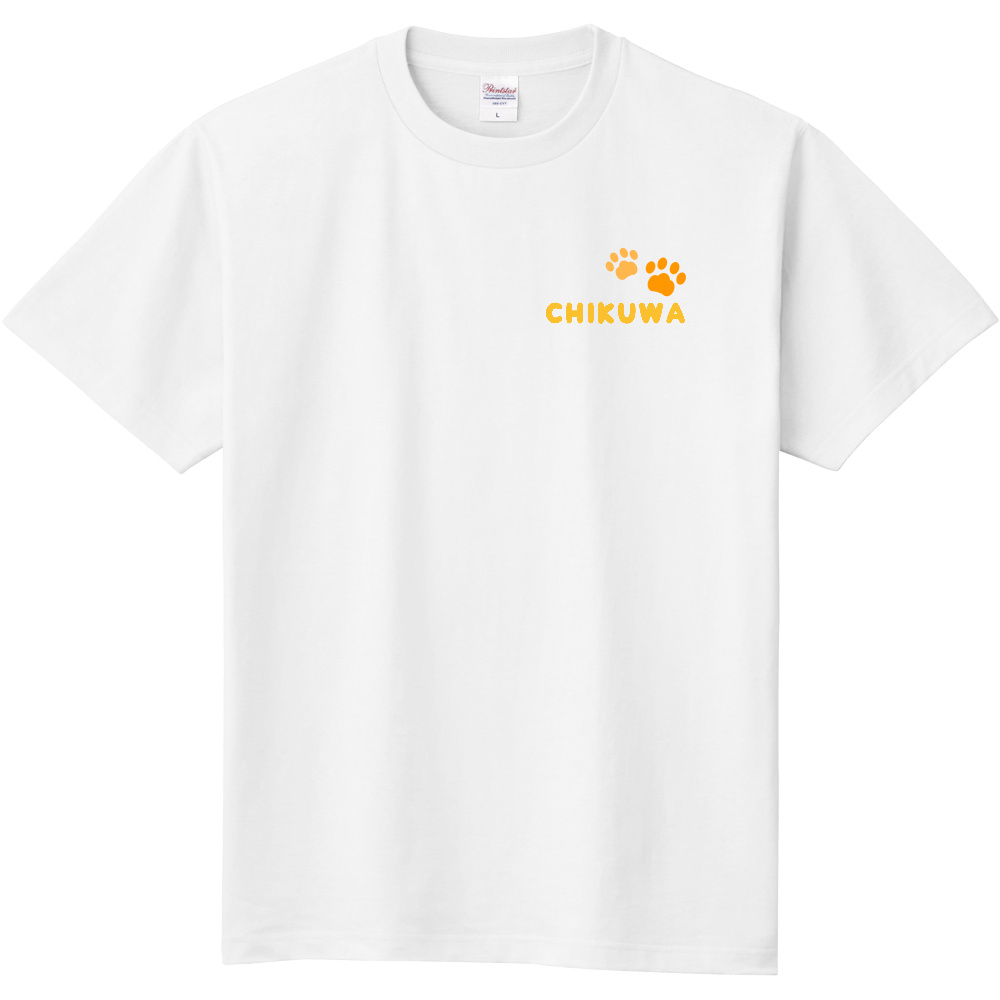 背中般若ちくわTシャツ(表ワンポイント)