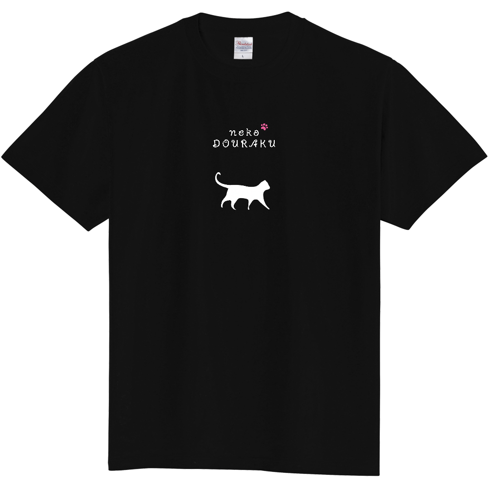 猫道楽　バックプリント　ROCK猫Tシャツ