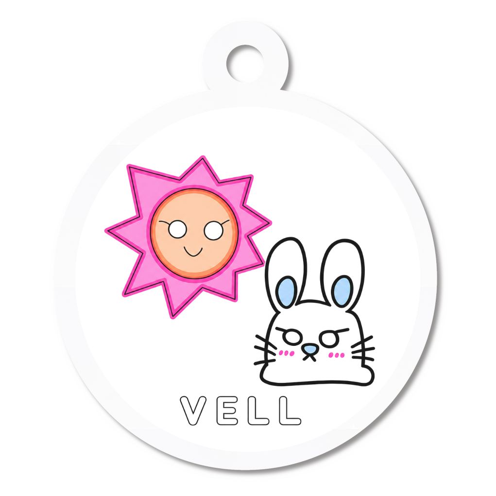 【VELL】うさべる×サンさん アクリルキーホルダー ホワイト