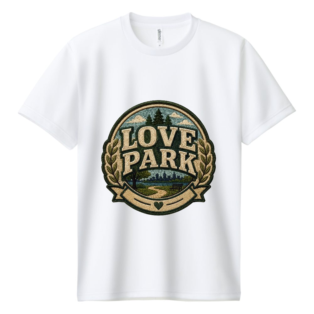 LOVE PARK 活動応援ワッペン柄ティーシャツ