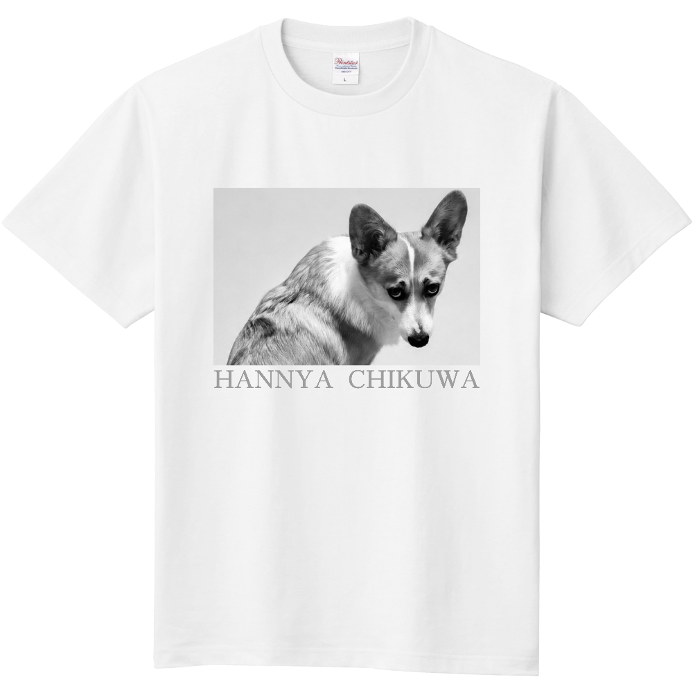 モノクロ般若ちくわTシャツ